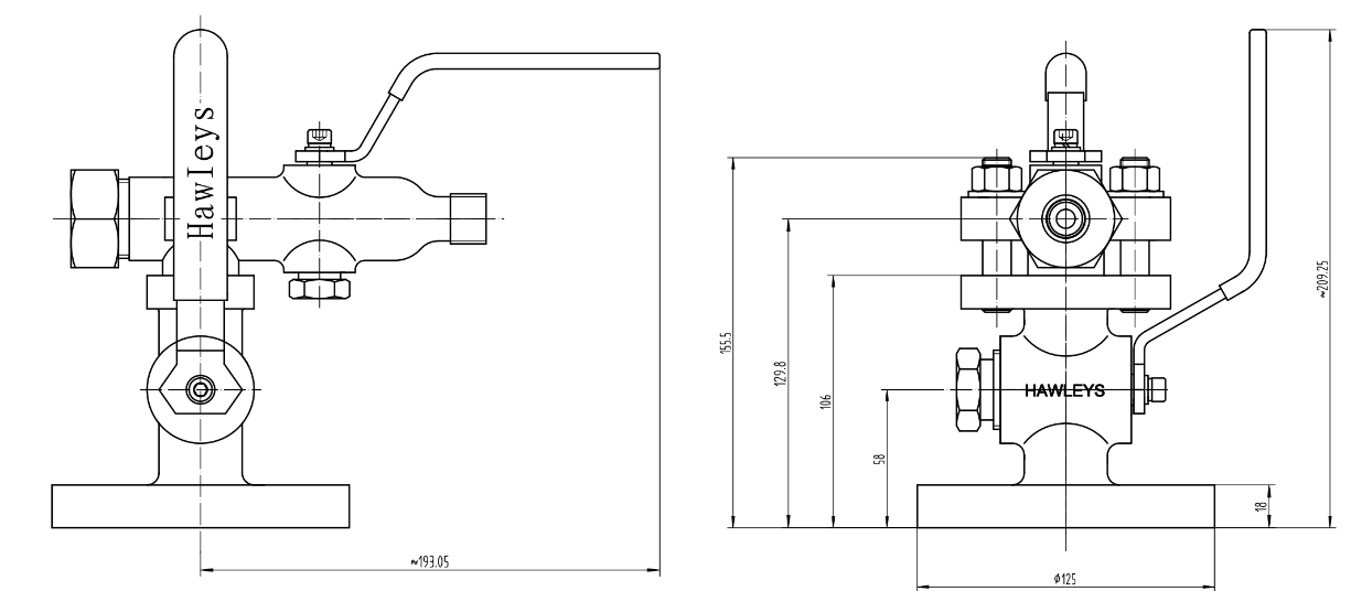 Reflex & Transparent Boiler Gauge Mount Bottom