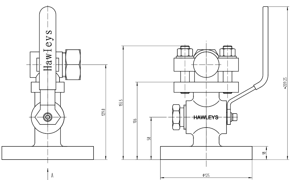 Reflex & Transparent Boiler Gauge Mount Top