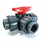 UV Stabalised 3 Way PVC Manual Ball Valve