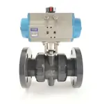 Flanged UV Stabalised PVC Spring Return Pneumatic Ball Valve