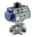 3 Way Stainless Steel Spring Return Ball Valve